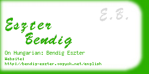 eszter bendig business card